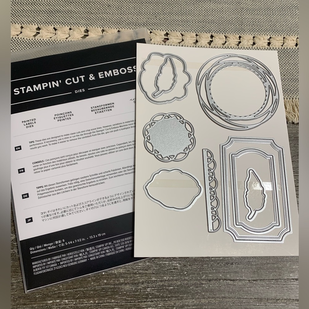 Stampin Up Painted Label Dies
